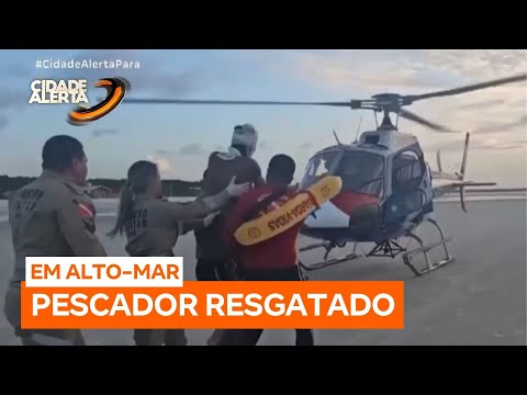 Pescador ferido é resgatado após ficar ilhado em alto-mar, em Salinópolis (PA)