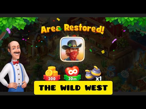 Gardenscapes - THE WILD WEST - Full Walkthrough - New Area Restored