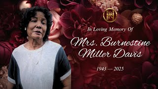 Homegoing Celebration for Mrs. Bernestine Miller Davis