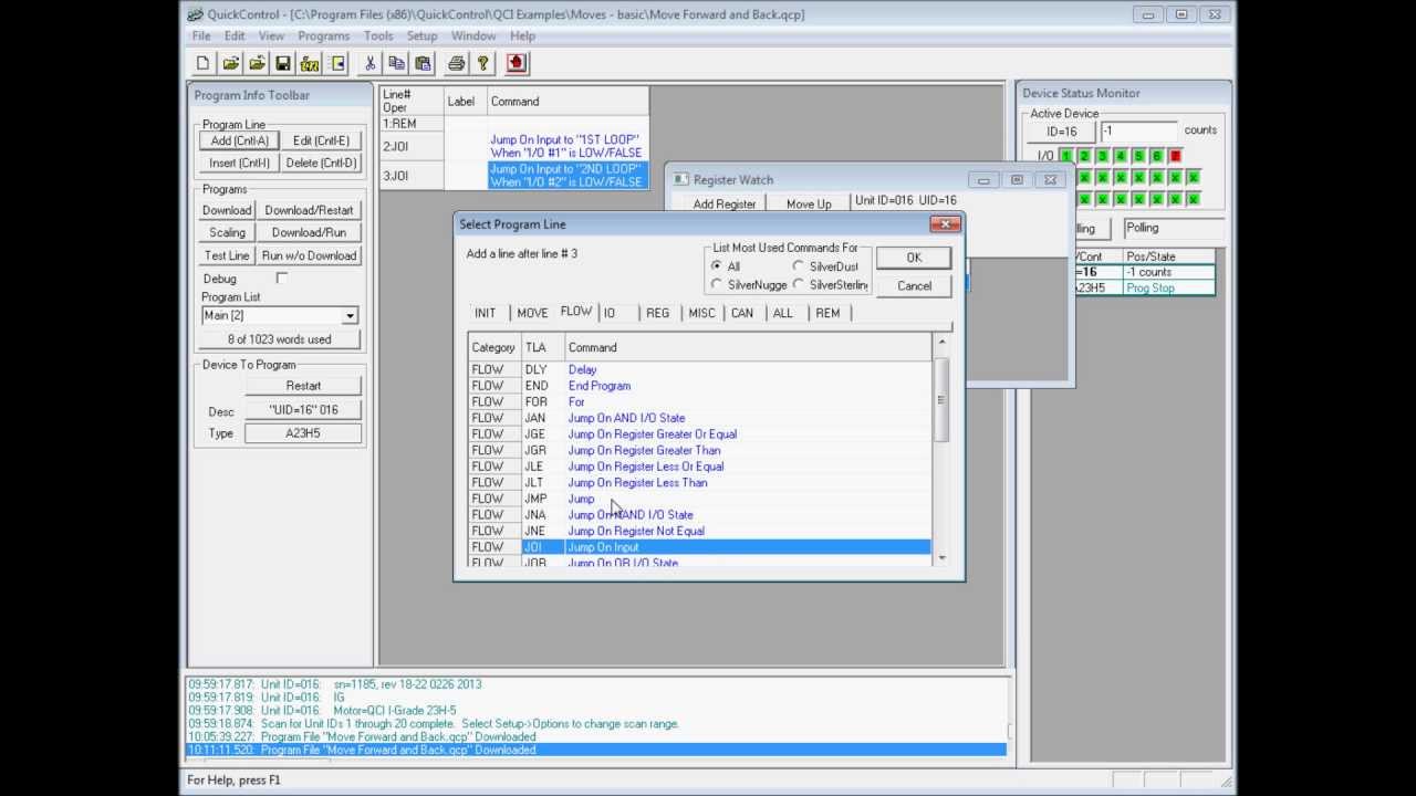 QuickControl Tutorial Video 05 Expanding Your Program