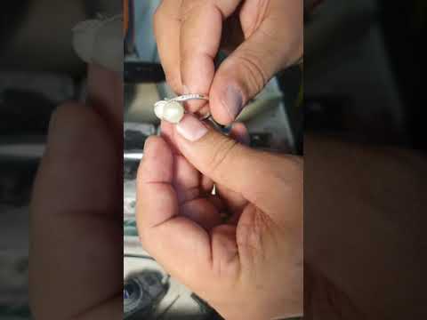 Repairing a Pearl Ring with a post