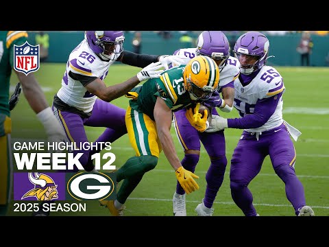 Minnesota Vikings vs. Green Bay Packers Game Highlights | NFL 2025 Season Week 12
