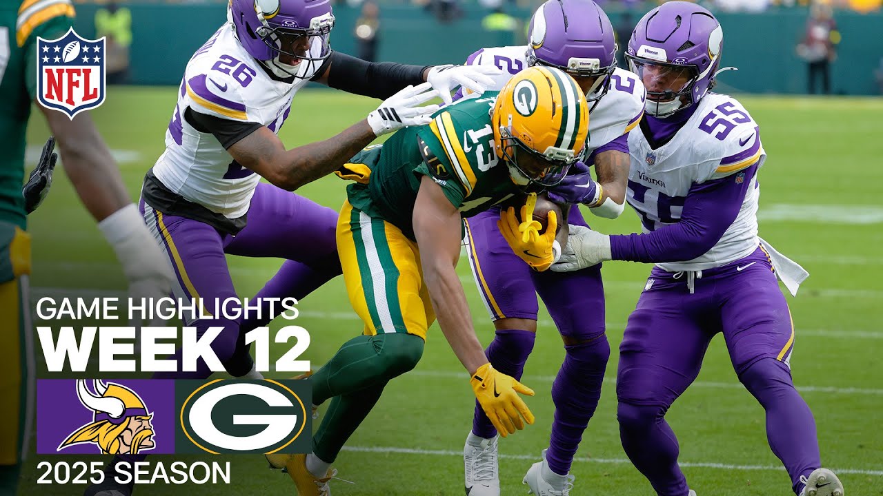 Minnesota Vikings vs. Green Bay Packers Game Highlights | NFL 2025 Season Week 12