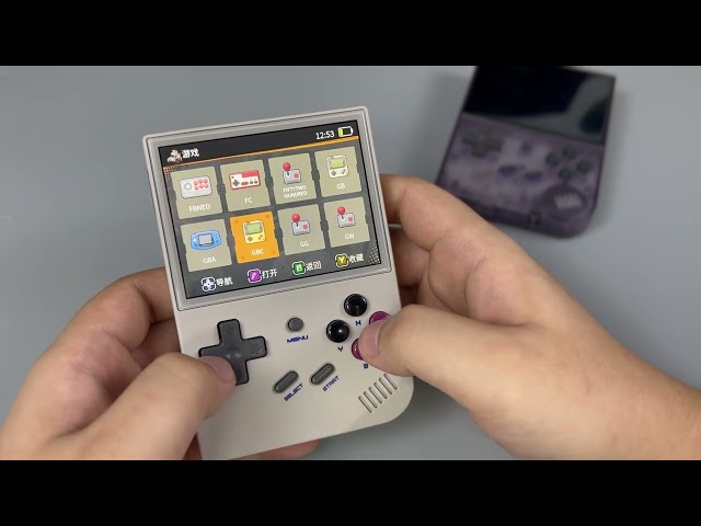 انبرنيك - جهاز ألعاب محمول RG35XX بسعة 64 جيجابايت - بنفسجي شفاف