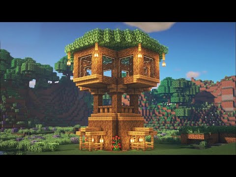 Minecraft Baumhaus bauen Tutorial 1.19 - einfaches Baumhaus bauen in Minecraft Survival