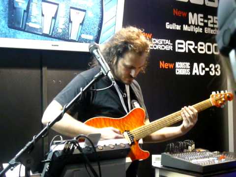 Alex Hutchings plays the new Boss ME-25 on Musikmesse 2010 Frankfurt