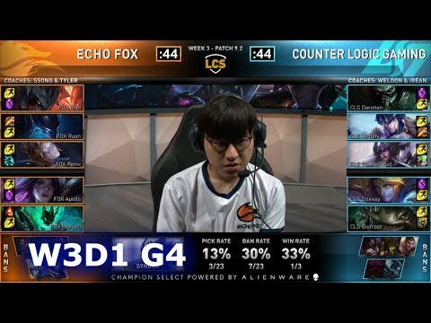 FOX vs CLG | Week 3 Day 1 S9 LCS Spring 2019 | Echo Fox vs CLG W3D1