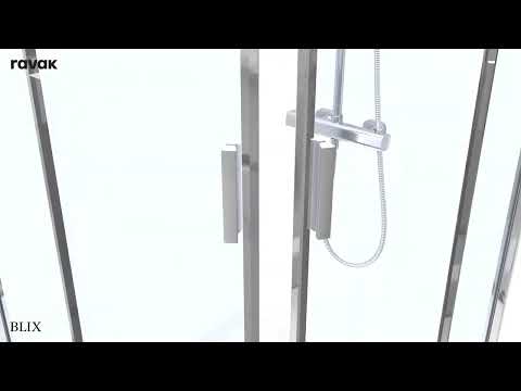 Ravak Blix - Sprchové dvere BLRV2K 80 cm, satin/sklo Grape 1XV40U00ZG