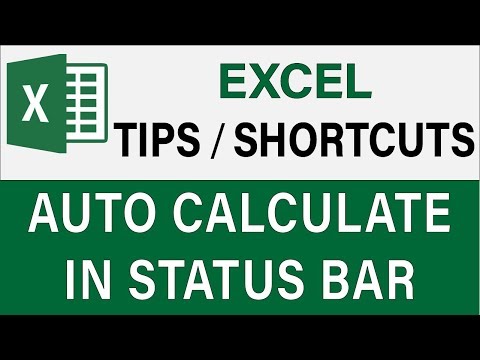 Excel Status Bar: How To Use Auto Calculate in The Status Bar ? Excel Tips & Tricks 2020 Video