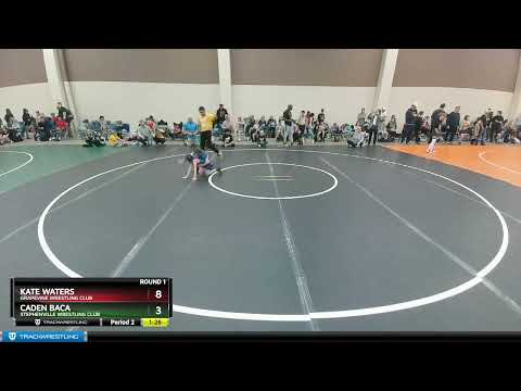 48-54 Lbs Round 1 - Caden Baca, Stephenville Wrestling Club Vs Kate Waters, Grapevine Wrestling Cl