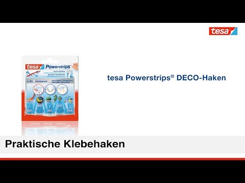 Artikelvideo 1 für tesa Powerstrips TRANSPARENT Klebehaken für max. 200,0 g 2,0 x 3,5 cm, 5 St., Artikelnummer 252179
