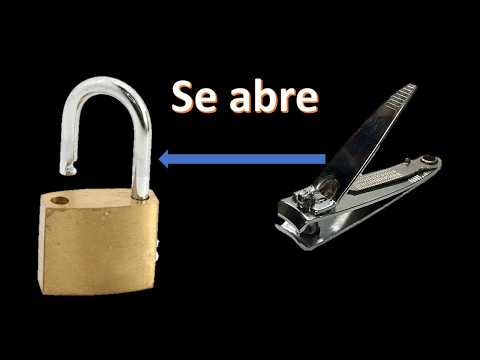 Como abrir un candado con un corta uñas muy facil.