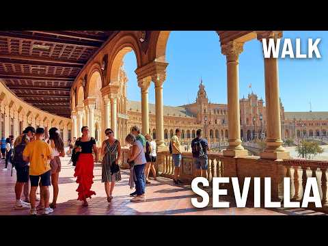 SEVILLA Walking Tour 2025 | Spain Immersive Walk for Big TVs [4K/60fps]