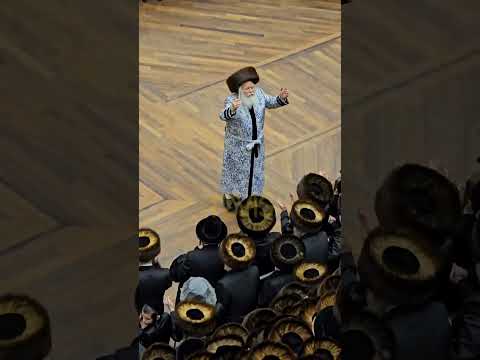 Bobover Rebbe Dances Mitzvah Tantz At His Einikel's Wedding Sivan 5785