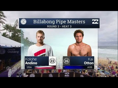 Kolohe Andino vs Kai Otton - Round Three, Heat 3 - 2016 Billabong Pipe Masters