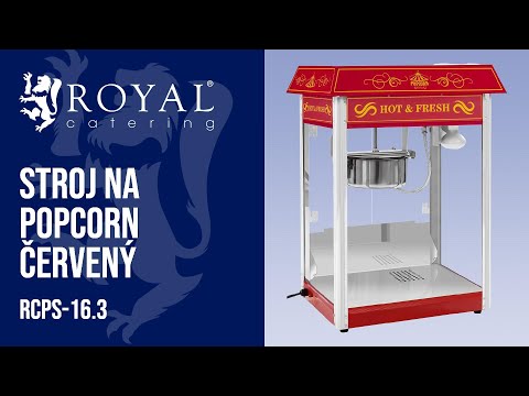video - Stroj na popcorn - retro design - červený