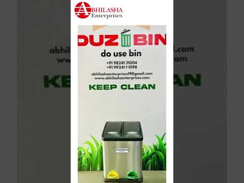 Ss pedal bin double ( yellow and green) 16 liter duzbin, for...