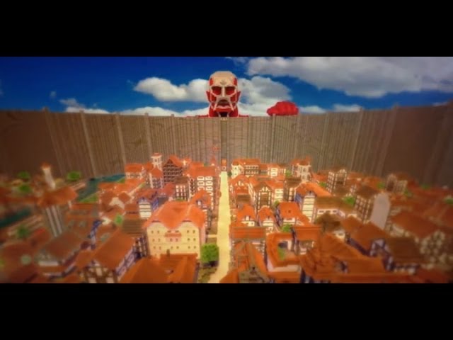 Attack on Titan Shiganshina District in a Minecraft map 1.16.5