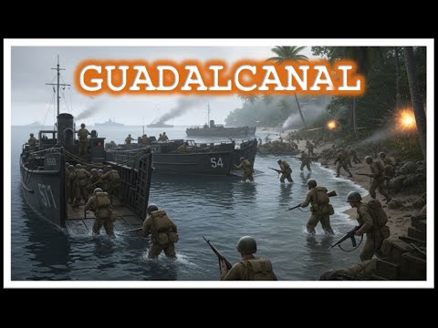 US  Landing at Guadalcanal-1944 WWII Pacific