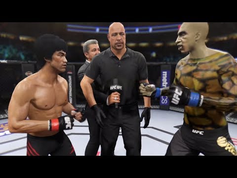 Bruce Lee vs. Reptile (EA Sports UFC 2) - CPU vs. CPU - Crazy UFC 👊🤪