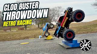 Driveway Retro RC Monster Truck Racing! Clod Busters Throwdown