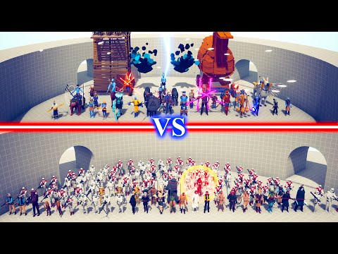 HIDDEN UNITS TEAM vs STAR WARS TEAM - Totally Accurate Battle Simulator TABS