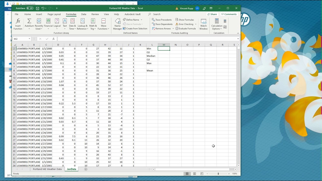 Calculations with your custom weather data