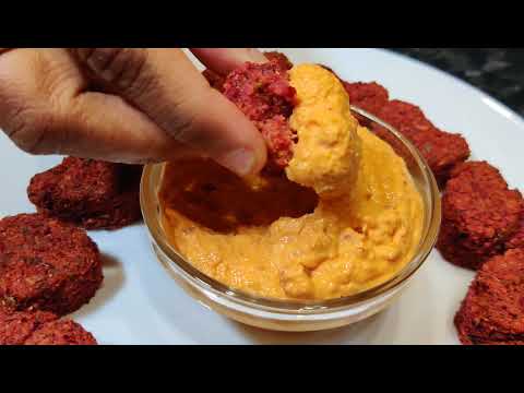#AirFryer Beetroot Falafel Recipe | How to make falafel recipe | EktasKitchen
