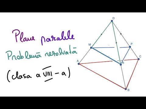 Plane paralele - Problema rezolvata (clasa a VIII-a)