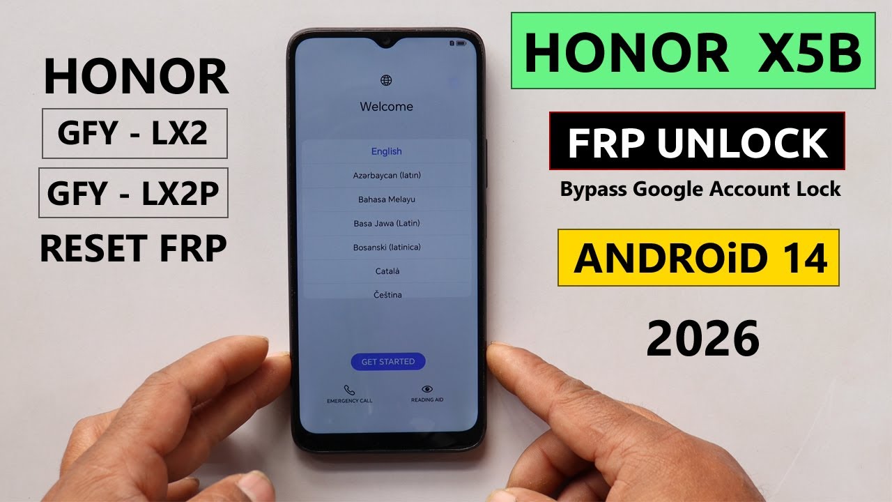 Honor X5B (GFY-LX2) Frp Bypass/Unlock Google Account Lock Android 14 - Free Tool 100% Working