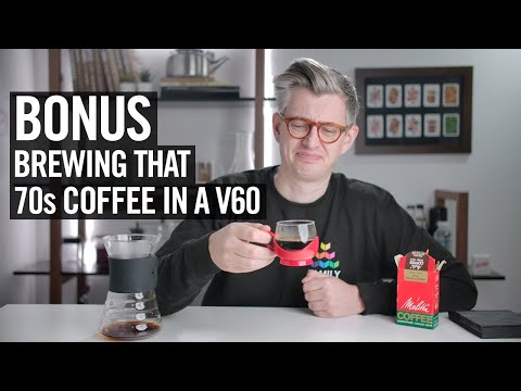 Bonus: Brewing that '70s coffee in a V60