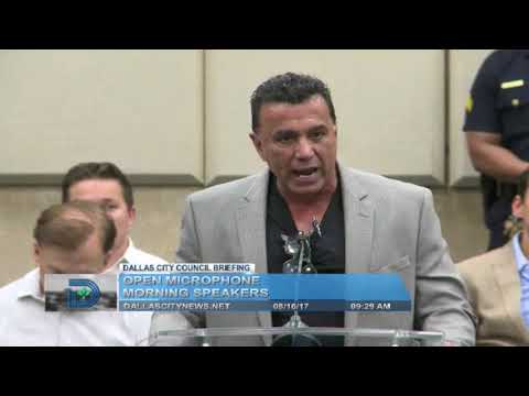 Officer Nick Novello Speaks at Dallas City Council in August 2017