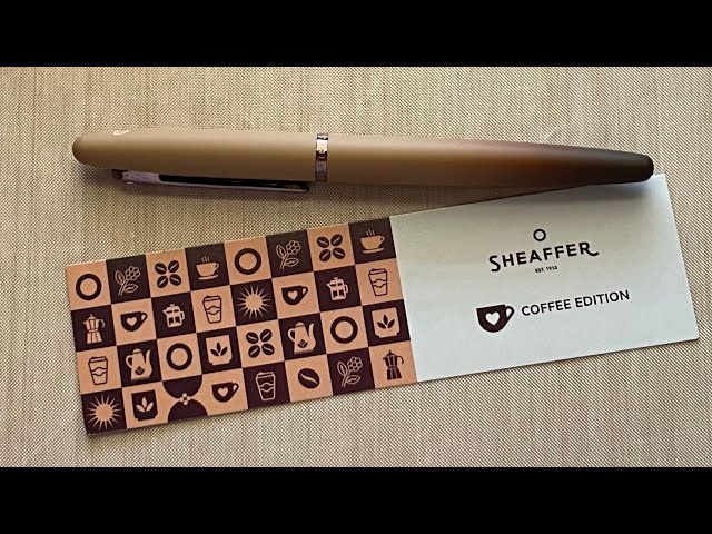 Vídeo relacionado con Sheaffer VFM 9428 Coffee Edition - Pluma estilográfica marrón mate con adornos PVD marrón real, tamaño mediano