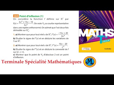 CONVEXITE. Ex 145 p 165 du Sésamath en terminale spécialité mathématiques. Livre MAGNARD.