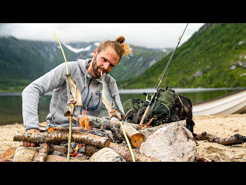 Angeln auf wilde BACHFORELLEN 🎣 am Bergsee in NORWEGEN - Catch & Cook