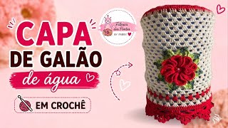 Capa para galão de água. #crochet #croche #crochê 