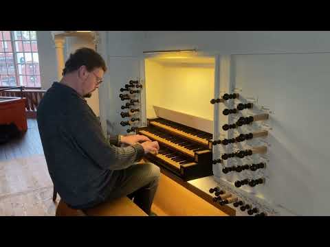 Sietze de Vries enjoys the reed stops on the Großen Kirche organ, Leer, Ostfriesland