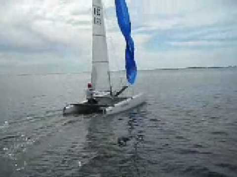 Nacra F17 Catamaran - Light air spinnaker sailing