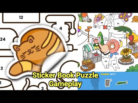 Sticker Book Puzzle Game Gameplay - YouTube