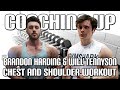 CRITIQUING WILL TENNYSON AND BRANDON HARDING ! CHEST AND SHOULDER WORKOUT | COACHING UP