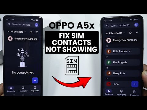 How to Fix SIM Contact Not Showing in Oppo A5x - Contact Setting