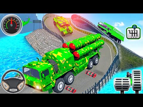 Army Vehicle Transport Truck / Police Car Transporter Games - Android Gameplay #2