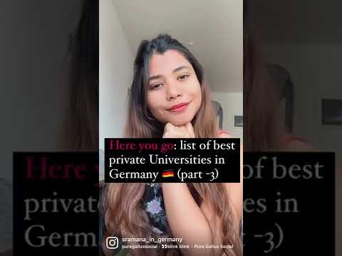 Best private universities in 🇩🇪 #studyingermany #studyineurope