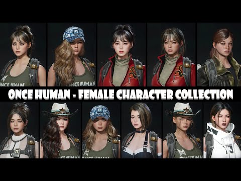 Once Human female character QR code collection - membership showcase with one QR code for testing