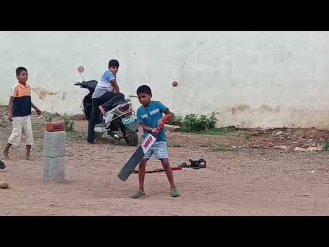 My son Vishwa teja playing cricket......
