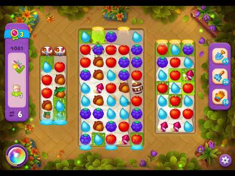 GardenScapes Level 4081 no boosters (17 moves)