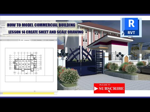 How to model Commercial Building in revit 2023 lesson 14 create sheet and scale drawing
