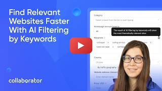 Update in the Collaborator Catalog: AI Filtering by Keywords