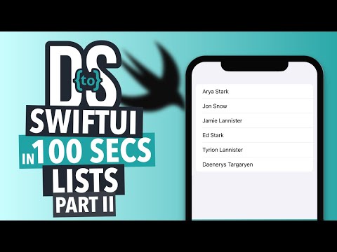 SwiftUI Basics: Dynamic List in 100 Seconds Part II