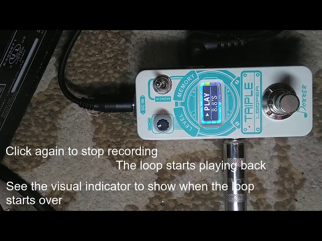 Vídeo relacionado con Pedal de guitarra Donner Triple Looper, pedal de bucle de tiempo de bucle de 90 minutos con pantalla, pedal de bucle de 3 bucles con sobregrabaciones ilimitadas Deshacer/Rehacer